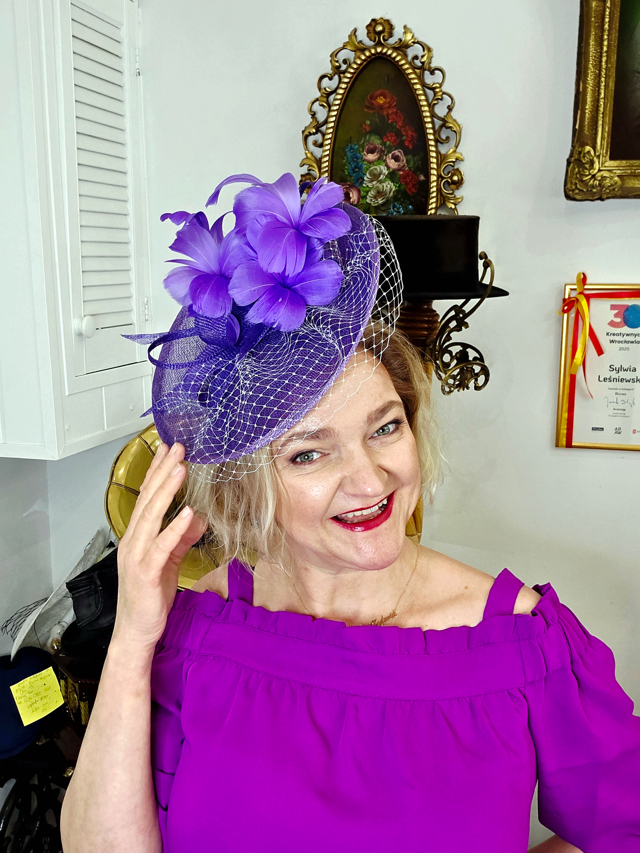Kapelusz fioletowy